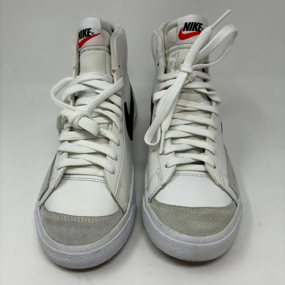 Nike Blazer Mid '77 GS DA4086-100 Youth 6.5Y White Black High Top Sneakers